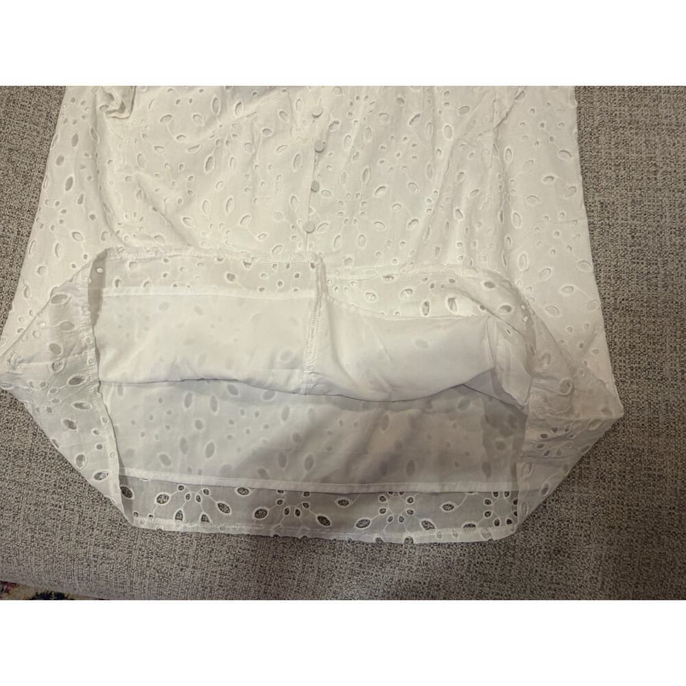 NWT Pretty Garden Women's Ruffle Cap Sleeve V-Neck Eyelet Top Blouse Size M - Picture 11 of 13